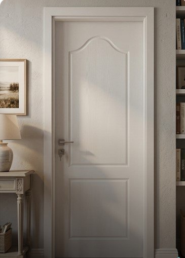 باب داخلي ابيض منقوش|whitewillow